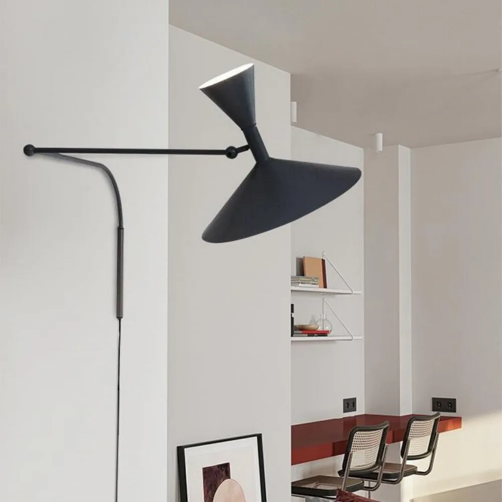 lampadas de parede led nordicas modernas para decoracao domestica quarto cabeceira luzes de parede sala de estudo braco longo lampada ajustavel preto branco cinza 01