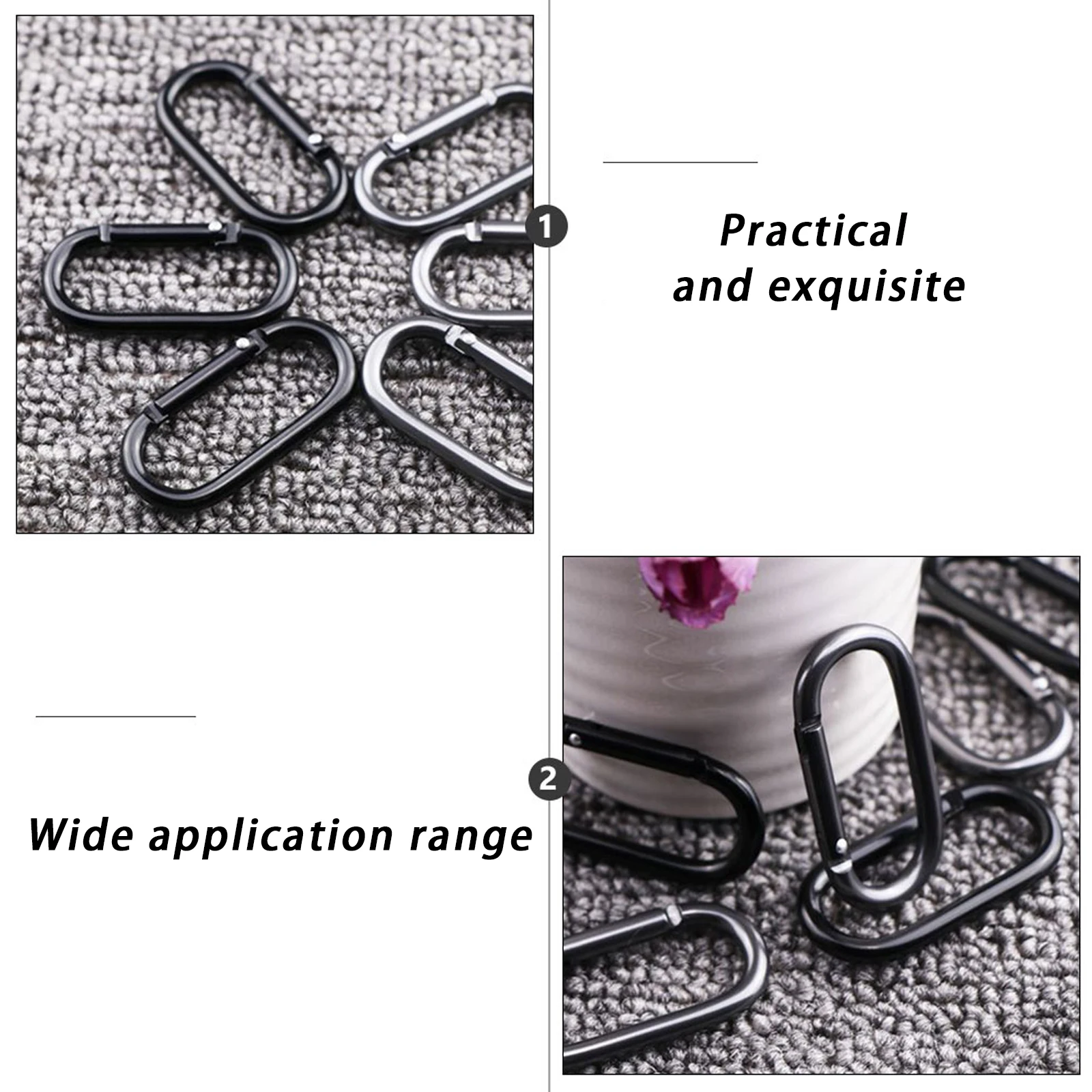 

20Pcs Aluminum Alloy Bottle Buckles Oval Carabiners for Bike Water Bottle Holder Camping Backpack Outdoor Sports Hanging
