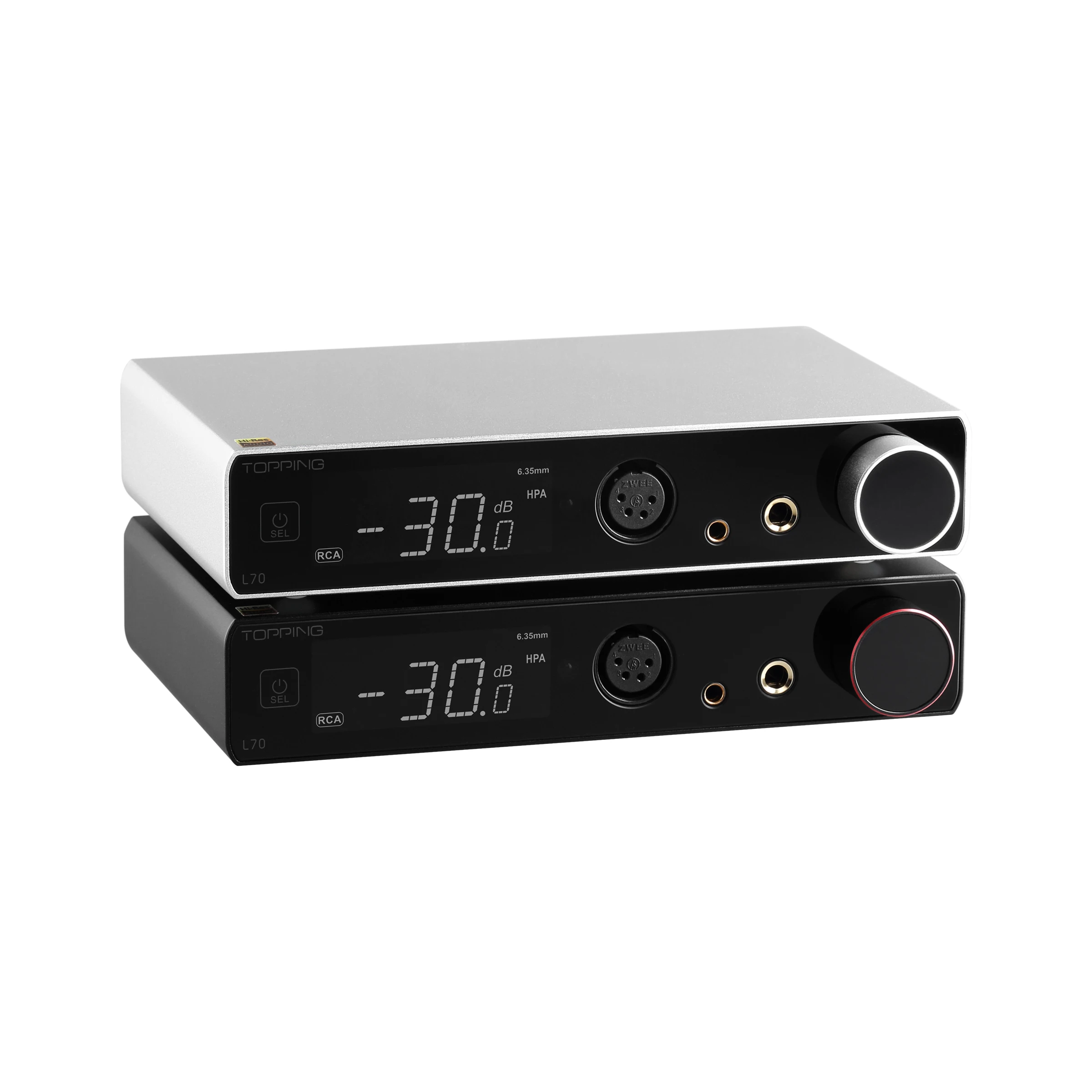 TOPPING L70 Headphone Amplifier Full Balanced NFCA 4Pin XLR+4.4 Balanced+6.35mm SE Output Preamp Relay Volume Control