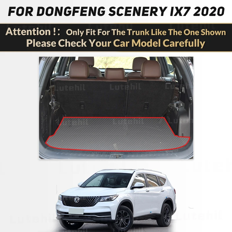 For Dongfeng Scenery IX7 2020 Auto Full Coverage Trunk Mat Lutehil Car Boot Cover Pad Cargo Liner Interior Accessories