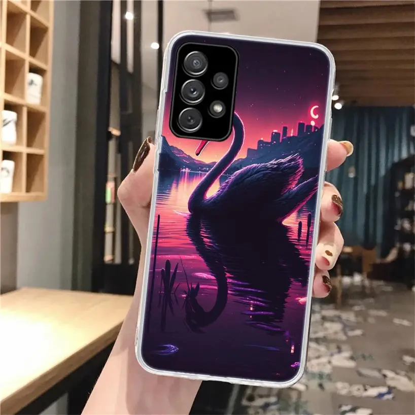 Black Swan Noble Soft Phone Case For Samsung Galaxy A14 A13 A12 A15 A54 A53 A52 A55 A34 A33 A32 A35 A24 A23 A22 A25 A04S A03S image 6