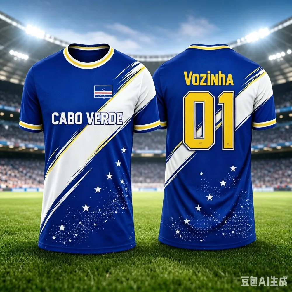 2026 Summer New Capo Verde Fan Football Jersey Cape Verde Football Shirt Family Jerseys Crew Neck T-shirt Casual Quick-drying