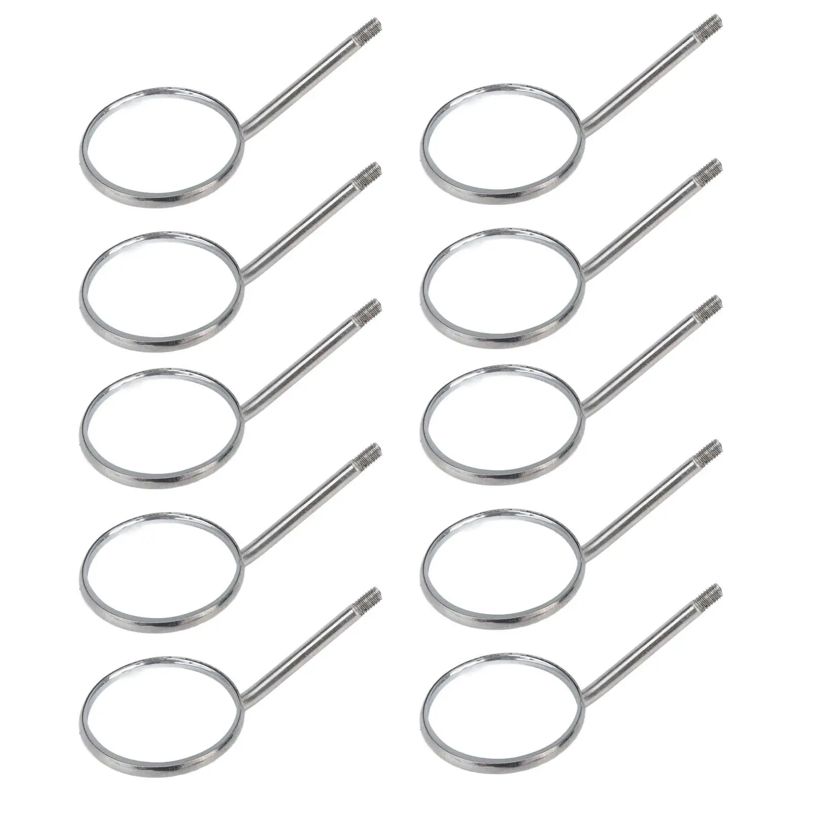 

10pcs Stainless Steel 4 Teeth Inspection Mirrors for Dental for oral Care Supplies