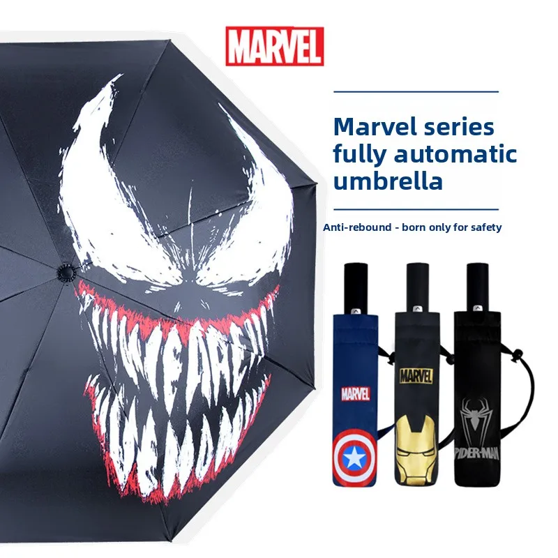 

Spider-Man & Venom Automatic Tri-Fold Umbrella Black Coating UV Protection Stylish for Boys Middle & Elementary School Students