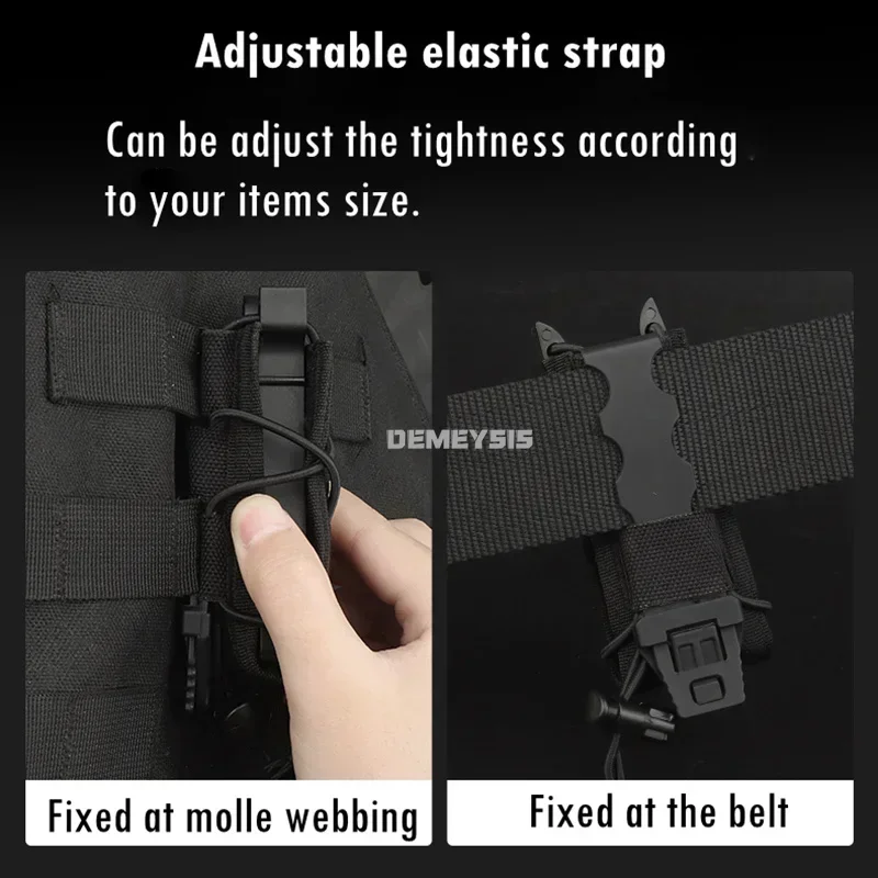 2pcs 9mm Tactical Magazine Pouch Pistol Fast Mag Carrier Holder for Belt Molle Sytem Hunting Pouches