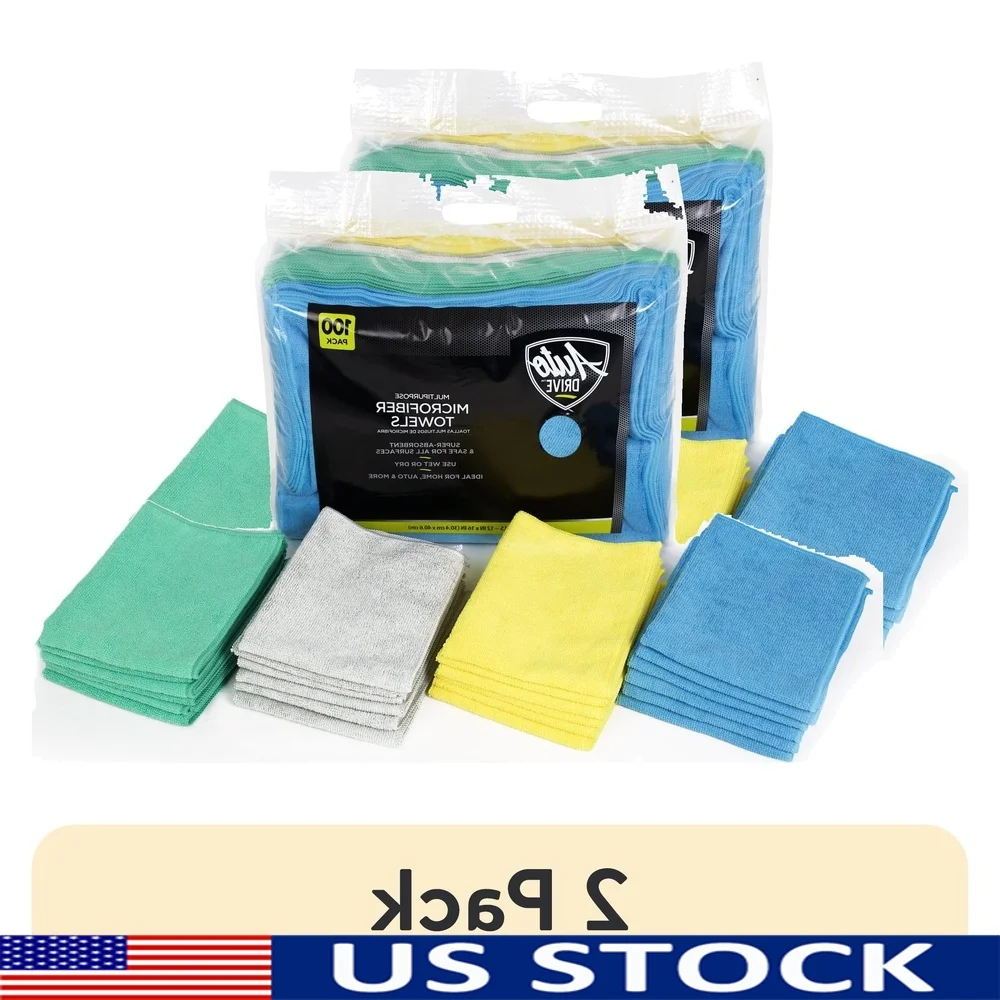 

Многоцелевые чистящие полотенца из микрофибры, 100 шт., впитывающие, не абразивные, безворсовые, многоразовые, для дома, авто