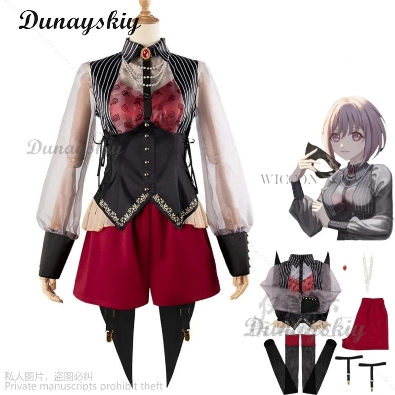 

Anime BanG Dream! Nyamu Yutenji Amoris Cosplay Costume Ave Mujica Swallowtail Uniform Evening Dress Woman Sexy Carnival Lolita