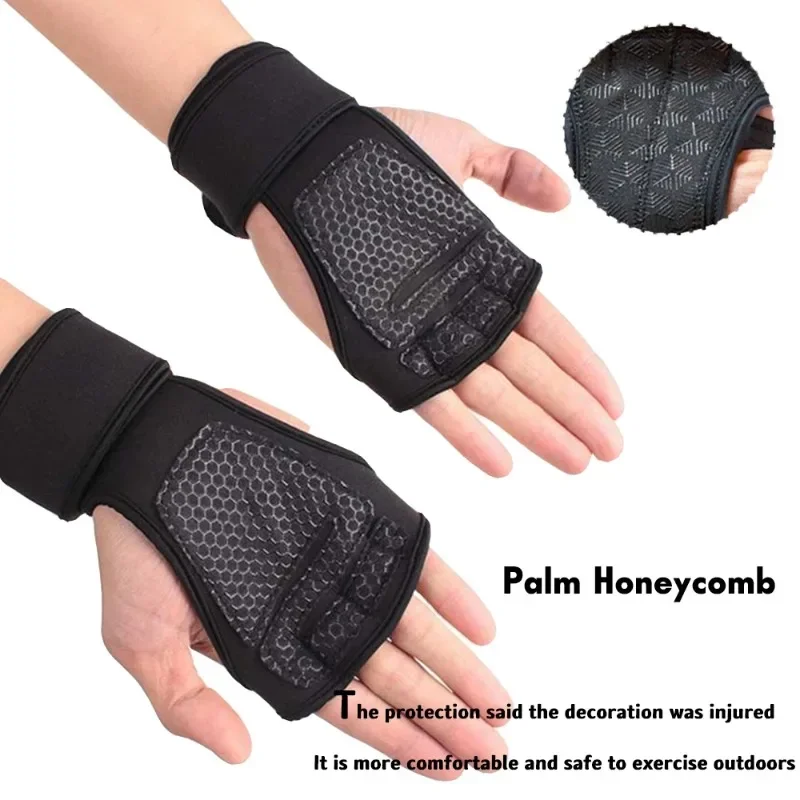 Weightlifting Training Gloves for Men Women Fitness Sports Body Building Gymnastics Gym Cycing Hand Wrist Palm Protector Gloves