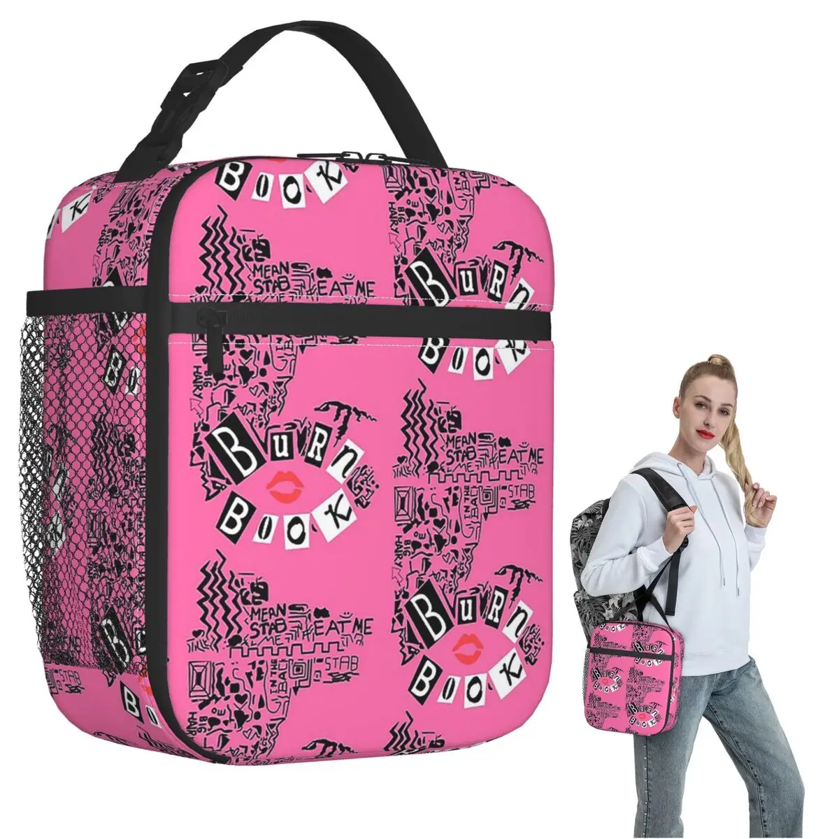 

Burn Book - изолированная сумка для обеда Mean Girls для женщин и детей, портативные коробки для еды, термосумка для обеда