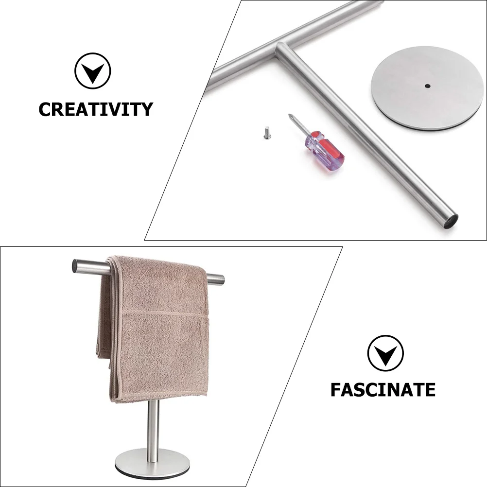 

Stainless Steel Towel Rack Compact Vertical Design Heavy Duty Bathroom Kitchen Holder St T Shape Storage Rack Moveable