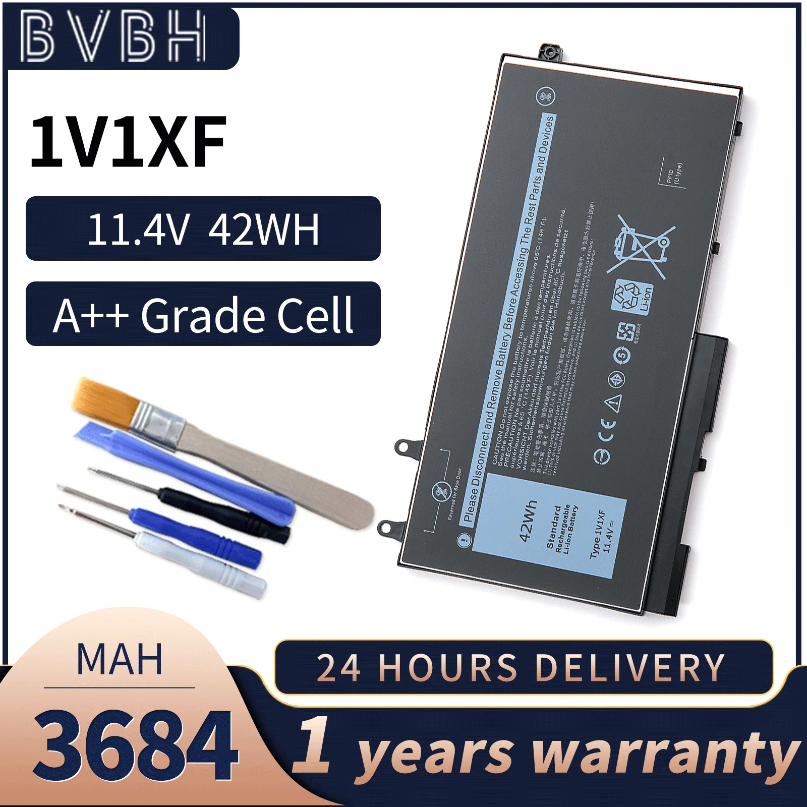 

1V1XF R8D7N Laptop Battery for Dell Latitude 5400 5410 5500 Precision 3540 3550 Inspiron 7590 7591 2-in-1 Series 4GVMP Battery