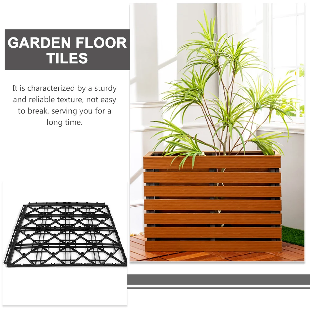 

2Pcs Plastic Floor Tiles Garden Non-Slip Mats Outdoor Ground Cover Interlocking Decking for Yard Patio Walkway Anti-Skid Floor