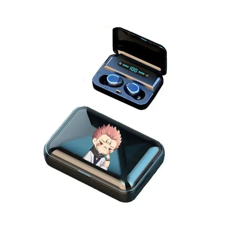 Słuchawki Bluetooth Jujutsu Kaisen douszne z etui ładującym Itadori Yuji Gojo Satoru słuchawki sportowe zestaw słuchawkowy prezent
