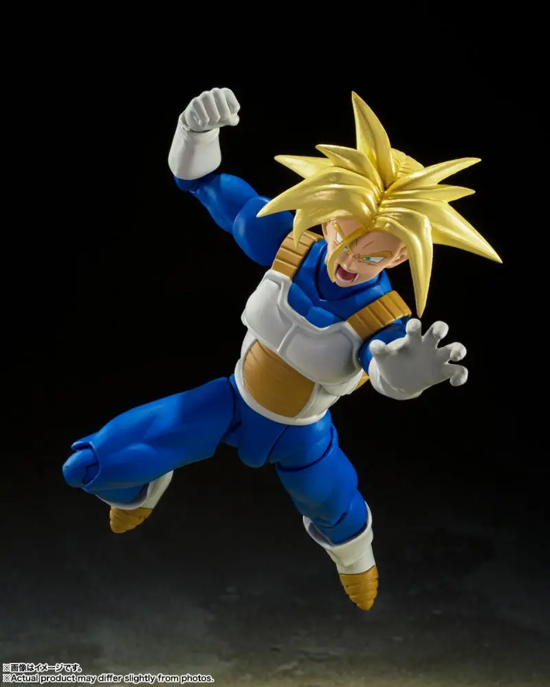 In stock Bandai Original SHF Dragon Ball Torankusu Super Saiyan PVC Anime Figure Action Figures Model Toys