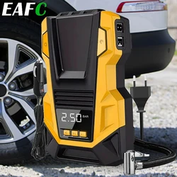 EAFC AC/DC Car Tire Inflator12V150PSI Dual-Purpose Home And AUTO Air Compressor for CarTires Bicycle Motorcycle WithLED Lighting