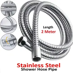 Stainless Steel Chrome Shower Hose Pipe Universal Standard Fitting Leakproof High Pressure Resistance  Plumbing Bathroom