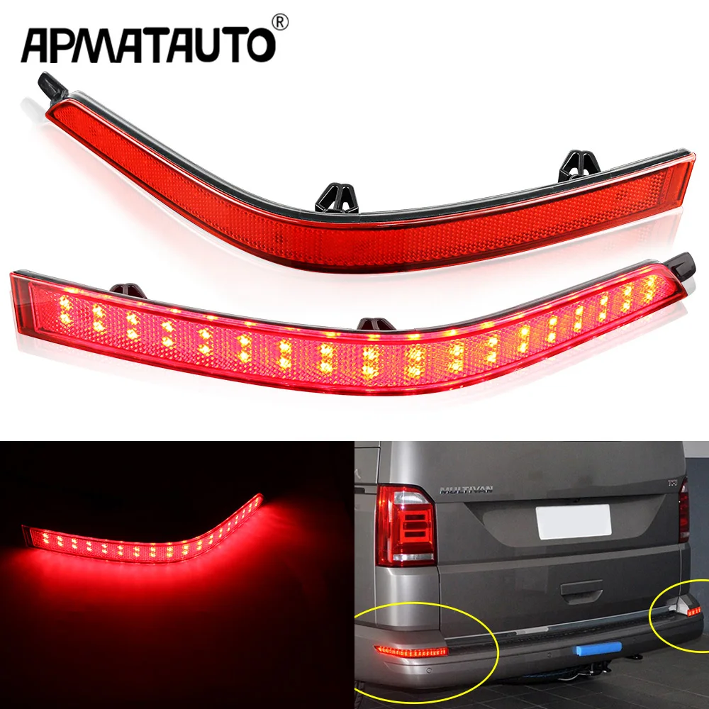 7E0945105D 7E0945106D LED Car Rear Bumper Fog Reflector Light Lamp For VW Transporter T6 Multivan Caravelle 2016 2017 2018-2020