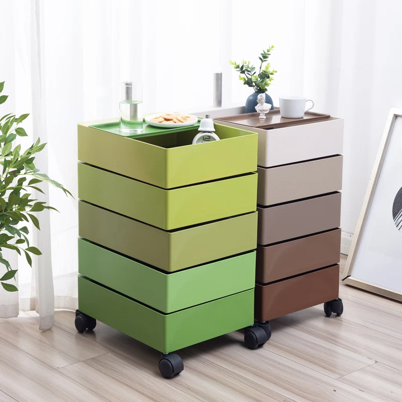 Creative internet celebrity bedside cabinet ins rotating storage cabinet multifunctional bedroom 360 movable small