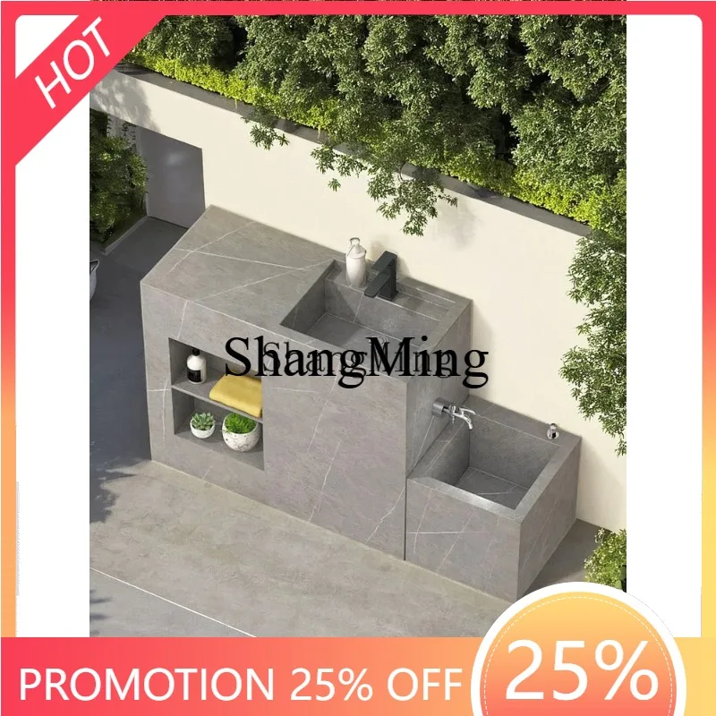 

CL каменная плита, колонна, раковина, швабра для мытья на открытом воздухе, бассейн, встроенный умывальник во дворе, садовая мойка, уличная раковина