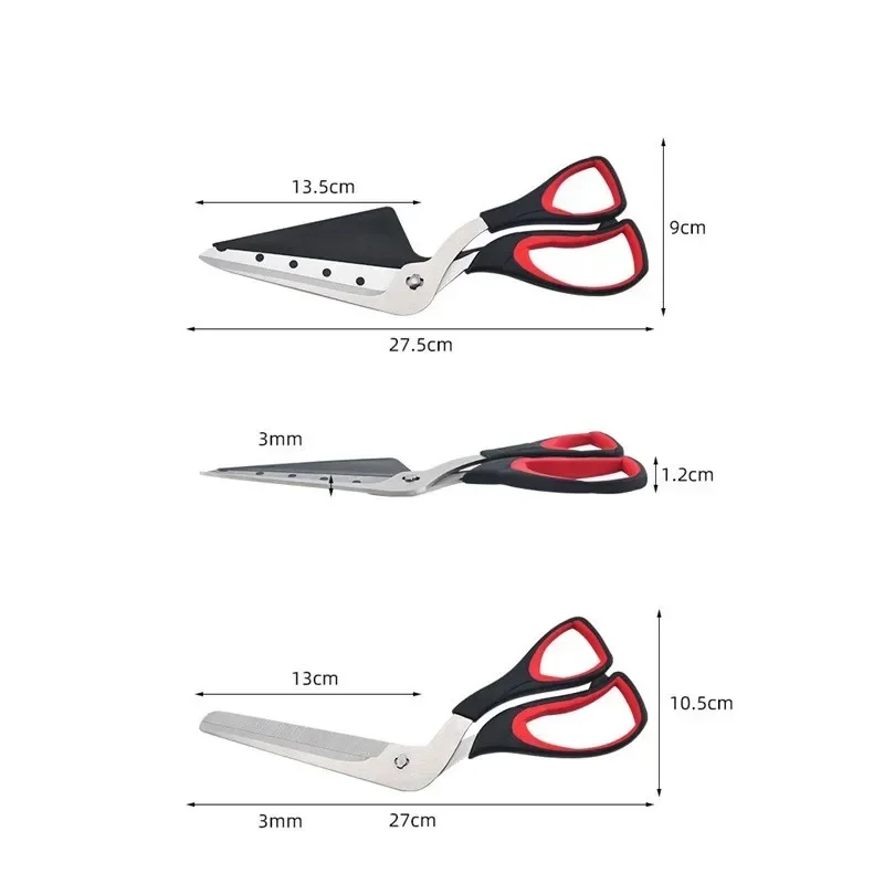 Forbici per pizza multifunzionali Forbici in acciaio inossidabile Taglio per pizza Affettatrice Utensili da taglio staccabili affilati per la cucina del ristorante