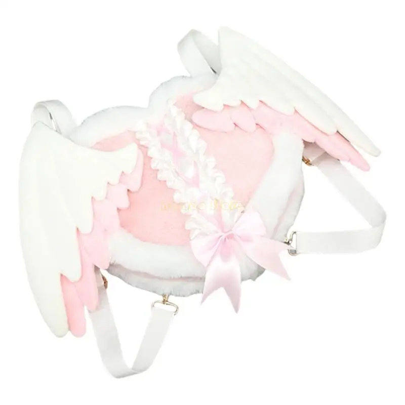 31BF Angel Wing Heart en peluche pour Halloween Party Cosplay Costume à