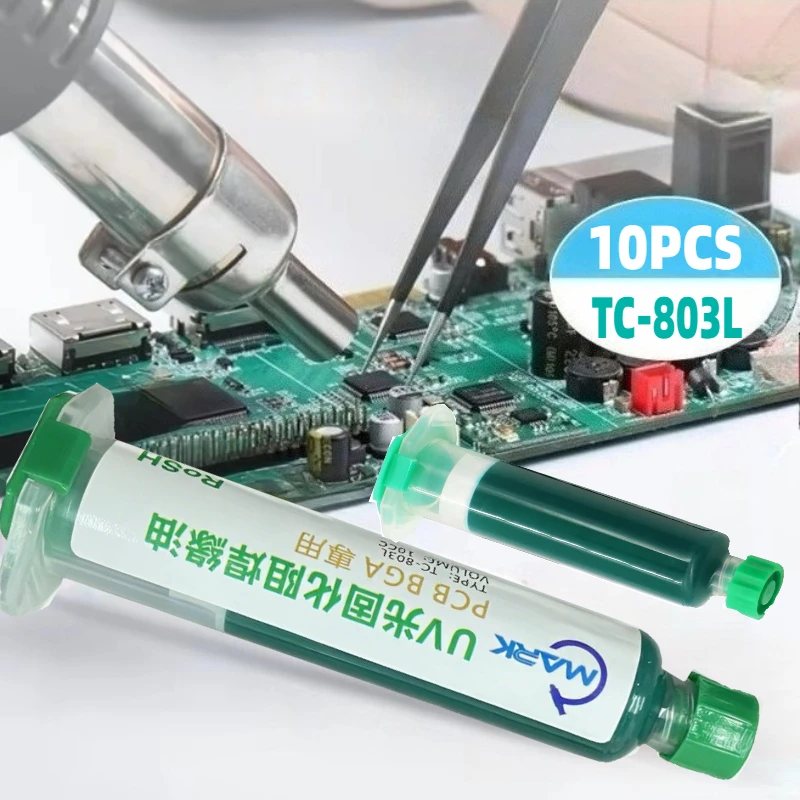 Maschera per saldatura a polimerizzazione della luce UV Circuito dell'olio verde Vernice protettiva isolante Scheda madre Maschera per saldatura a filo volante Olio verde