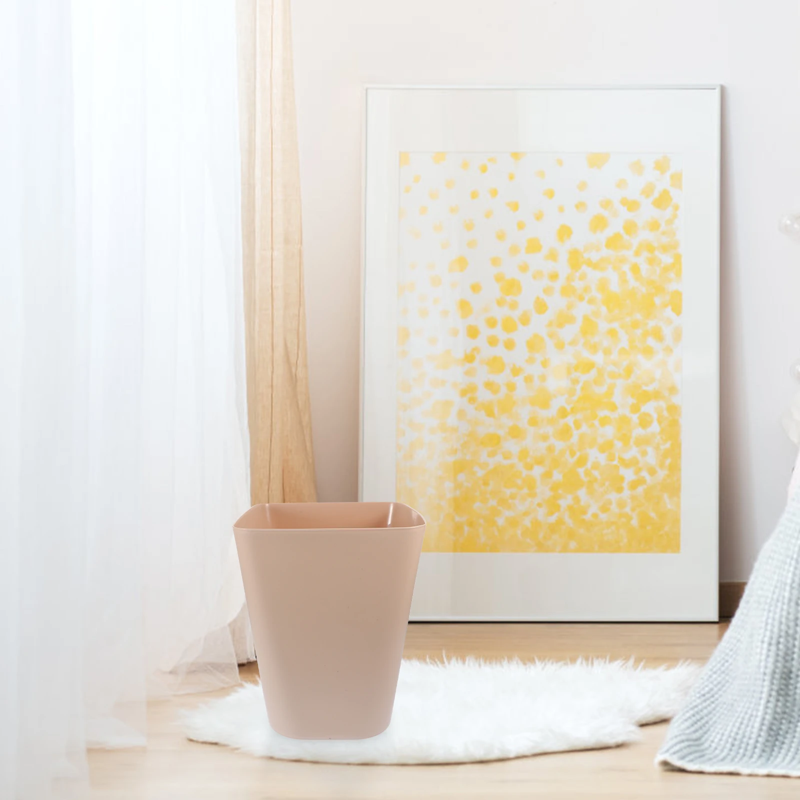 

Square Trash Can Small Plastic Garbage Bin For Bedroom Bathroom Office Home Use Modern Wastebasket Household Waste Container