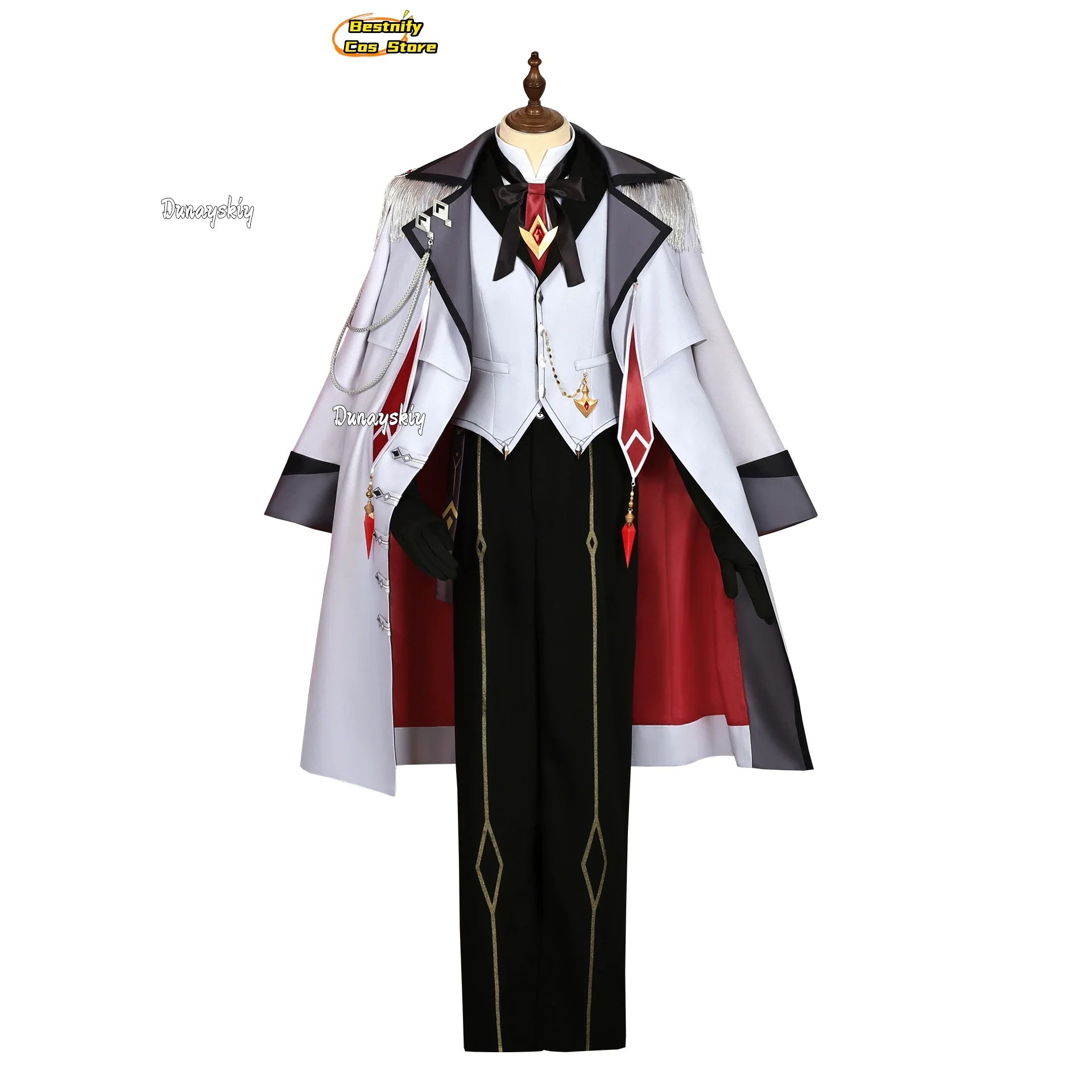 CosplayResplendent Feast Tartaglia コスプレアニメゲーム原神インパクト衣装ヴィンテージ紳士の男性スーツ衣装ウィッグ靴小道具