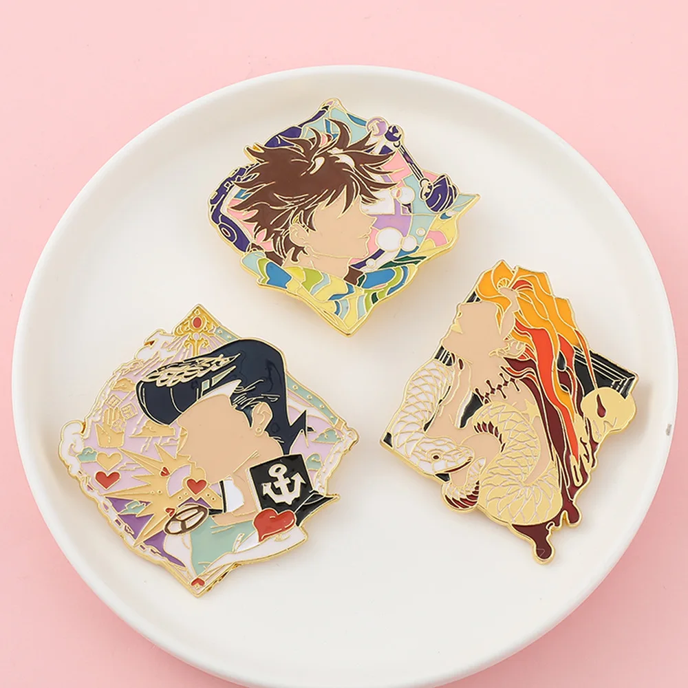 

1 Set 6 Animation Brooch Anime Zinc Alloy Metal Badge Spot Wholesale Kawaii Cute Personalized Gifts Y2k Fashion Toys Anime Frind