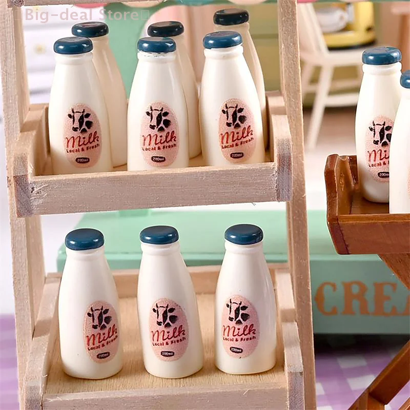 

5/10 шт. миниатюрные игрушки для бутылок молока, кухонные аксессуары для кукольного домика, реквизит для фотографий, детские игрушки