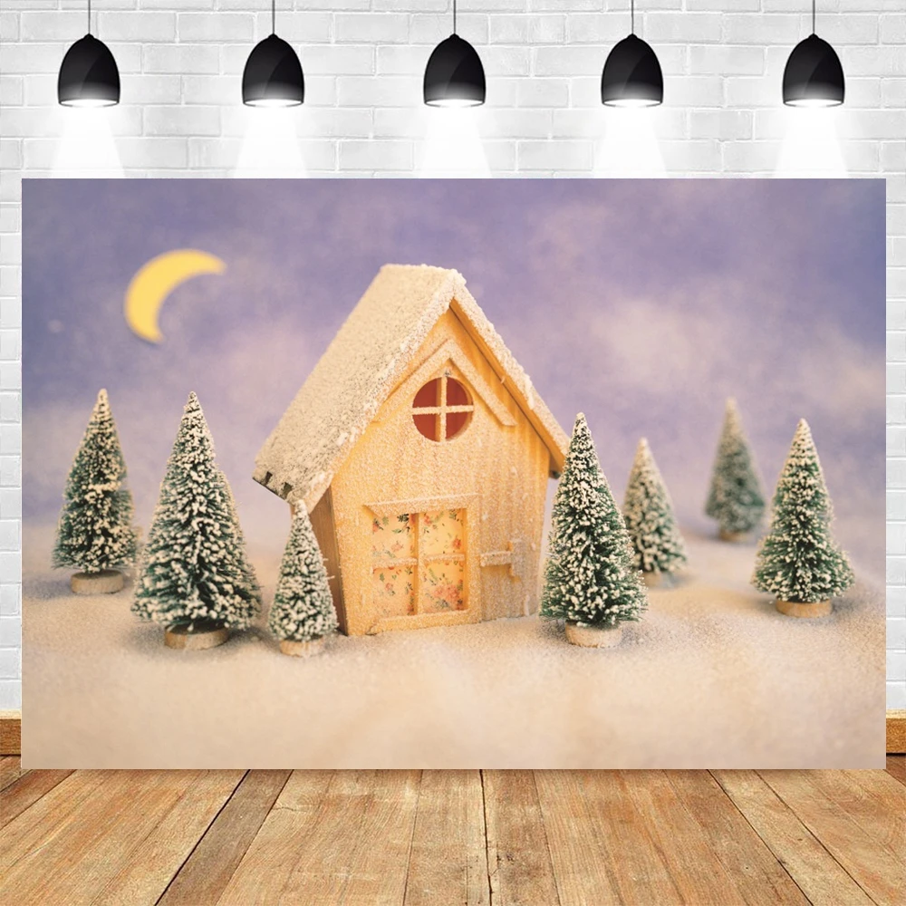 خلفية صور عيد الميلاد ، منزل خشبي ، شجرة حلوى ، خلفية تصوير للأطفال ، استوديو صور بورتريه ، كشك ، مستلزمات مصور