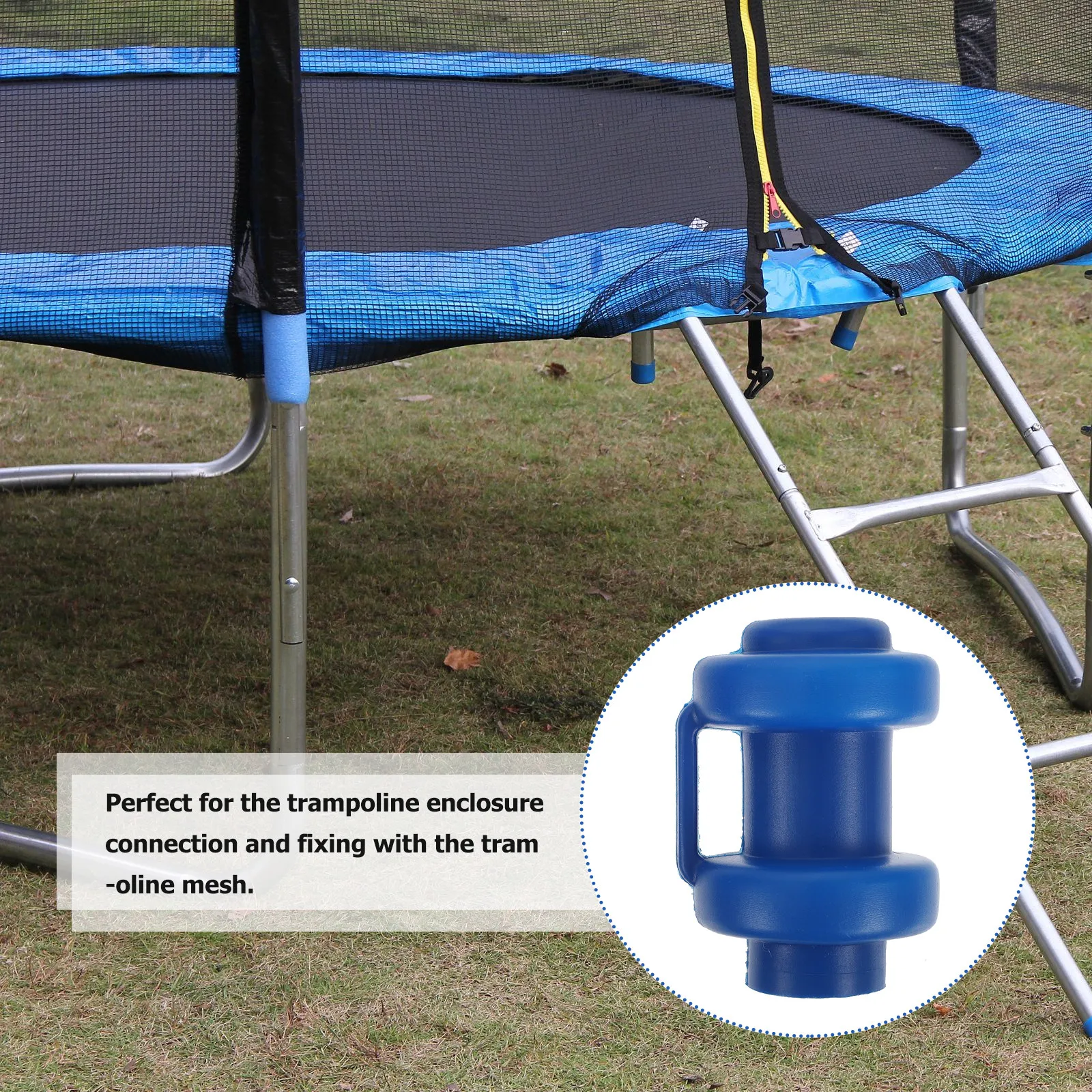 10Pcs Heavy-Duty Plastic Trampoline Pole Tops Cover Blue Enclosure Pole Hats for Mesh Net Installation Long-Lasting Trampoline