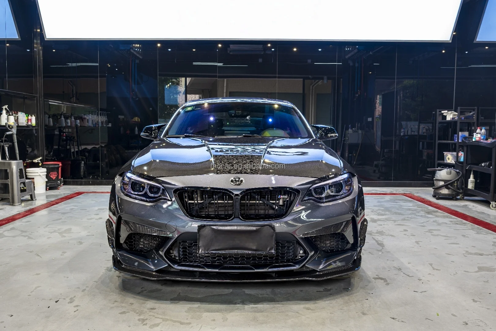 Top Material Forged Dry Carbon Fiber Front Hood Bonnet For BMW F87 M2 M2C Engine Cover Car Hood