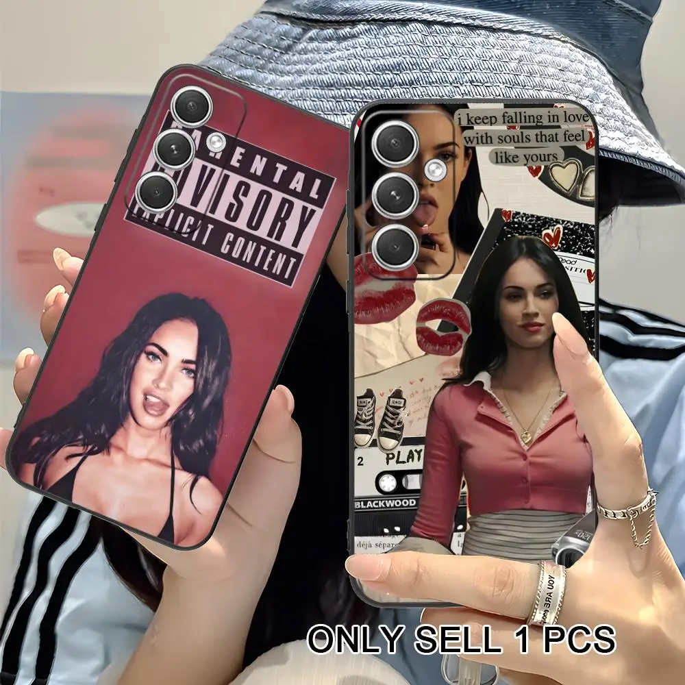 Megan Fox Phone Case for Samsung Galaxy S26 S25 S24 S23 S22 S21 S20 Note20 Plus FE Ultra Soft TPU Shockproof Cover
