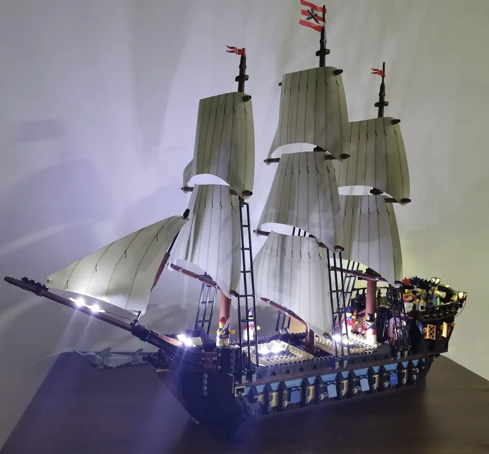 LED light for Pirates Ship boat blocks Compatible with 10210 Imperial Flagship Building lepinBricks toys gifts