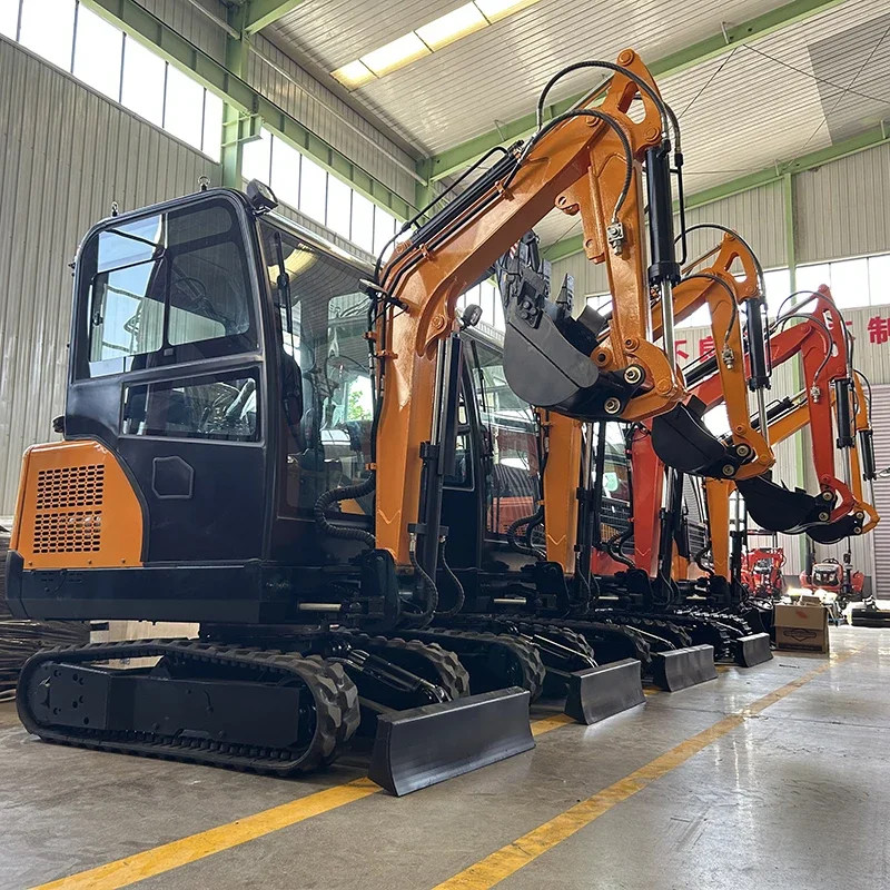 2ton Mini Excavators 2000kg Micro Small Digger Machine With CE EPA 1.6ton Mini Bagger Factory Customization Sale