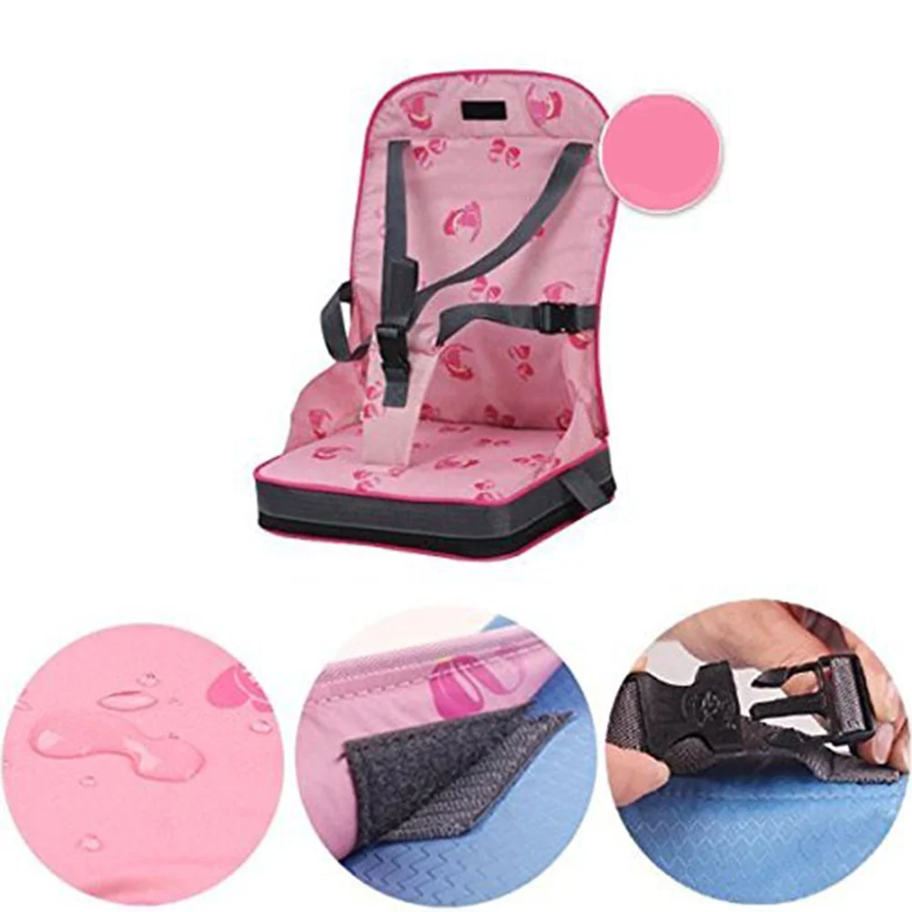 Chaise pliante portable pour bébé, siège rehausseur, réglable, dégagement rapide, rose