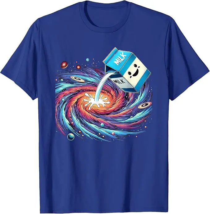 Lustiges Cartoon-Milchstraßen-T-Shirt mit kosmischem Galaxien-Motiv, Y2k-Kunstwerk, Grafik-Bekleidung für Weltraum- und Wissenschaftsliebhaber, modisches künstlerisches T-Shirt für Jungen – Detail 7