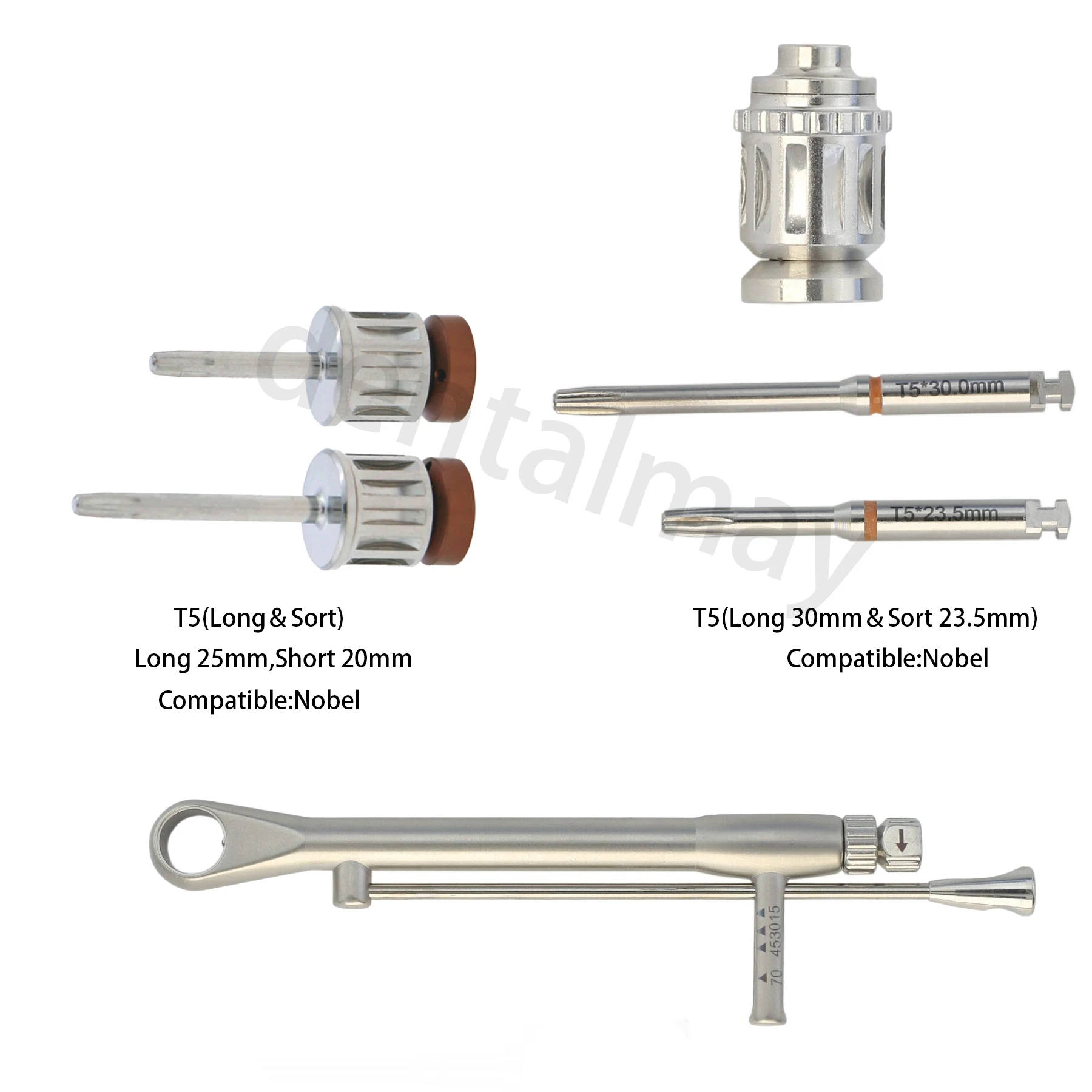 Dental Nobel Implant UniGrip T5 Driver Long＆Short Hand Manual Latch Screwdriver Wrench Adapter