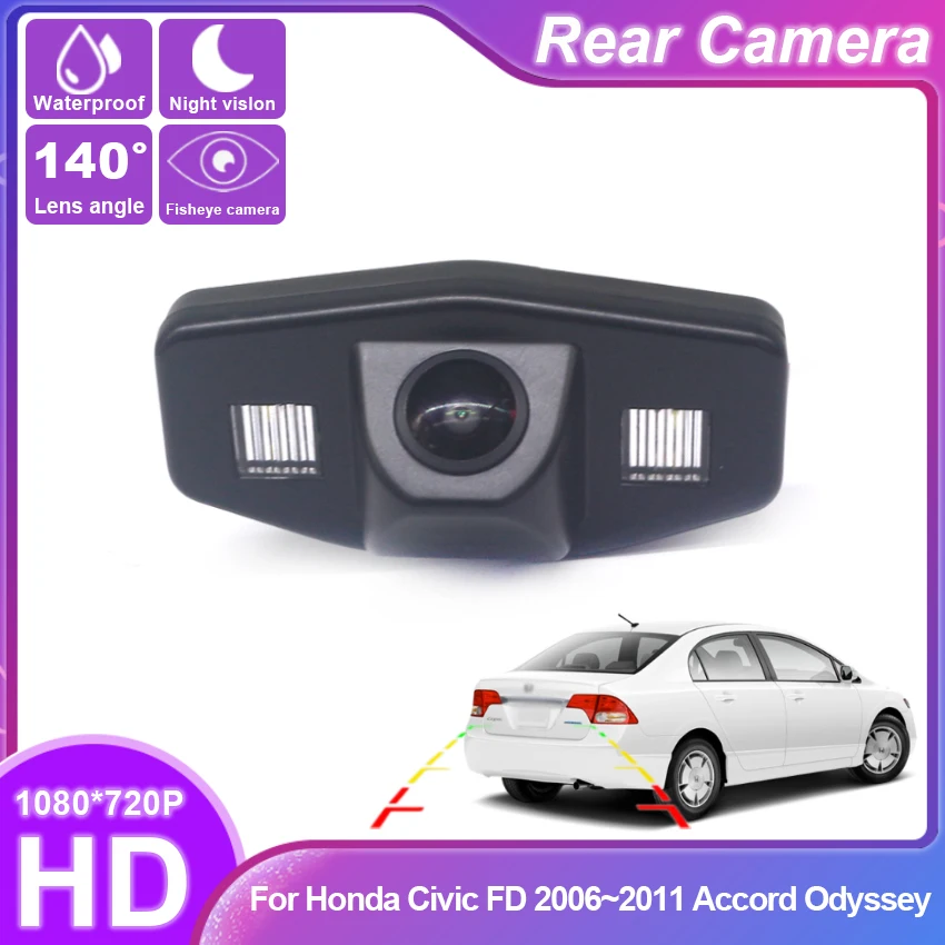 

Special car Fish Eyes Night Vision Waterproof Car Reversing Back Up Camera CCD HD For Honda Civic FD 2006~2011 Accord Odyssey