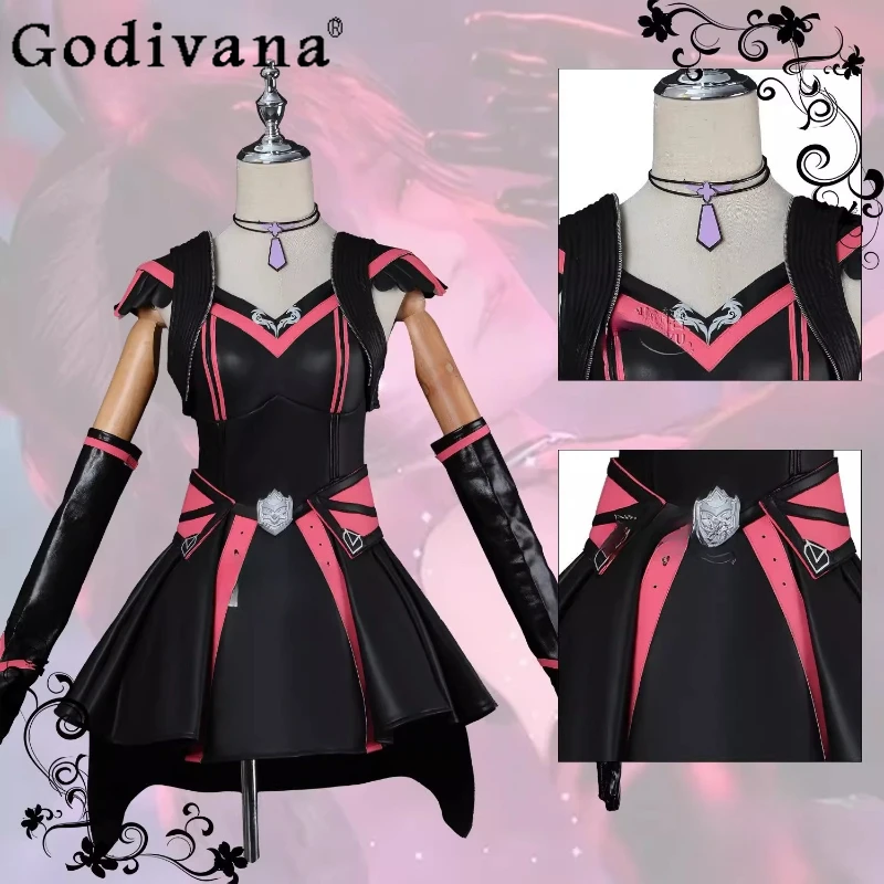 

Black Battle Suit for Women Anime Two Dimensional Game Animation Cosplay Suit Female Beast Ear Sweetheart Cos Full Outfits