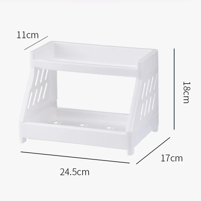 Kawaii Double Layers Desktop Storage Shelves Stationery Organizers Rack Large-capacity File Storage Tray Office Desk Accessories