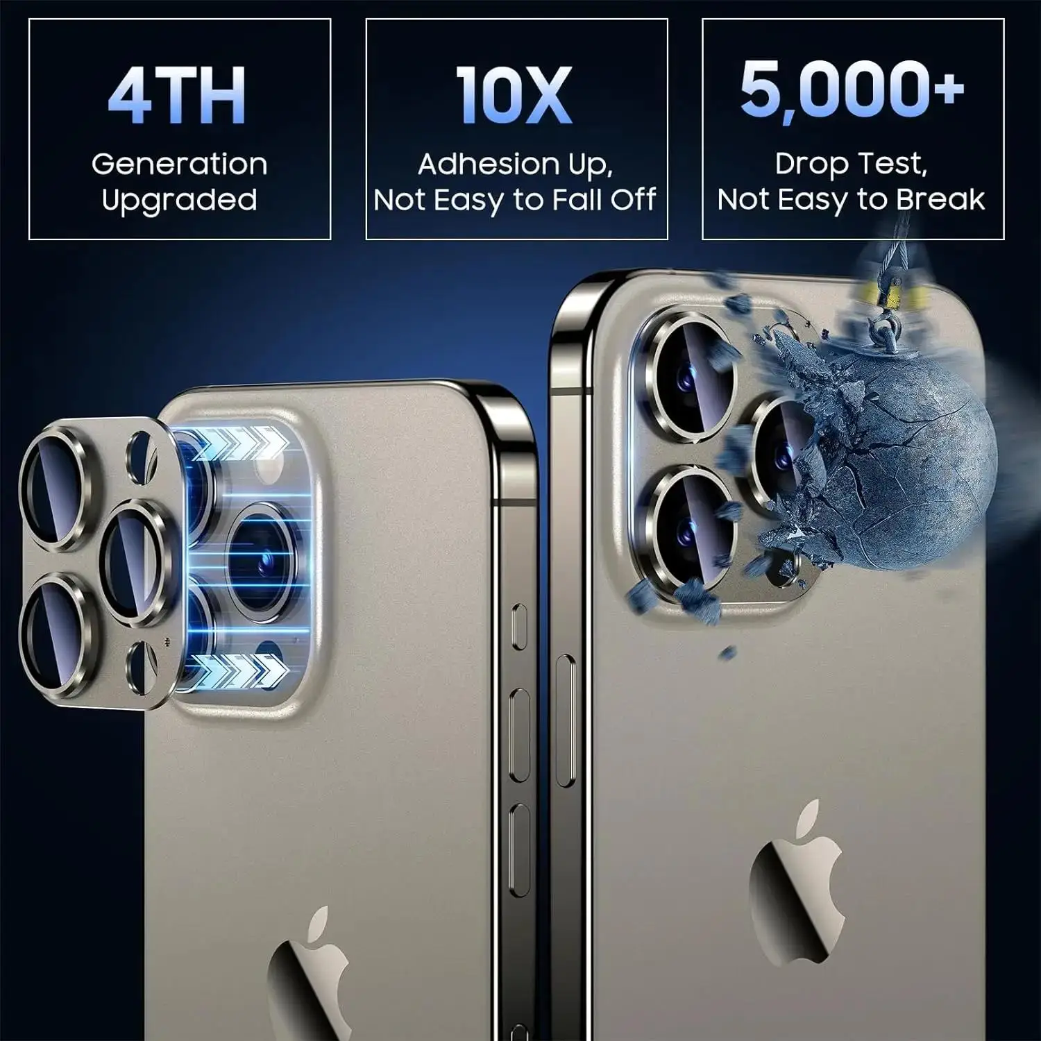 Pełna ochrona obiektywu aparatu do iPhone'a 16 15 14 Pro Max Szkło hartowane do iPhone'a 14 15 16 Plus Metalowa osłona obiektywu aparatu