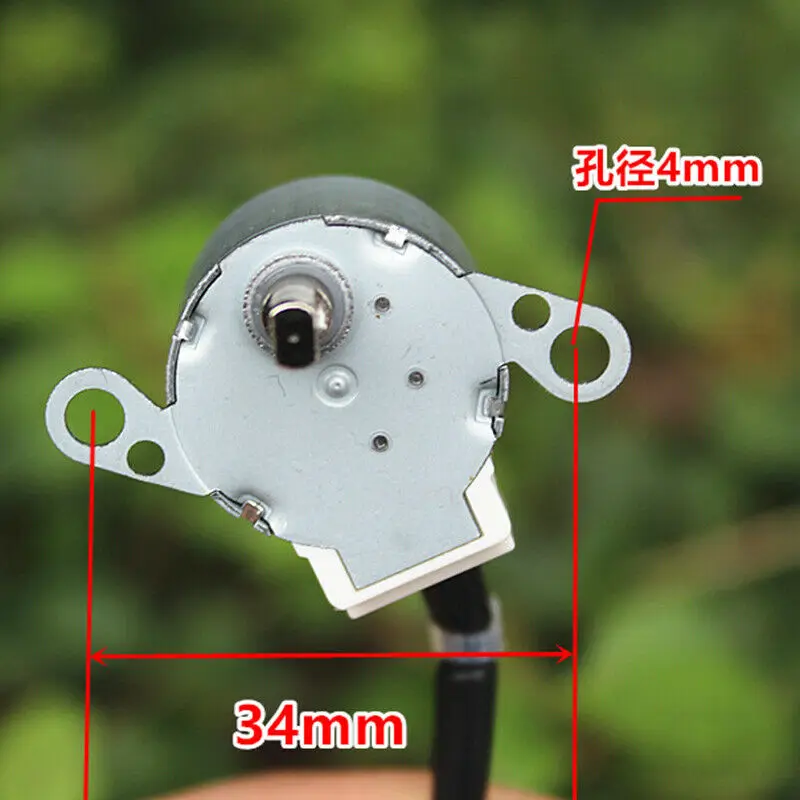 MP24BA DC 12V Gear Stepper Motor 4-Phase 5-Wire Gear Stepping Motor Flat Shaft