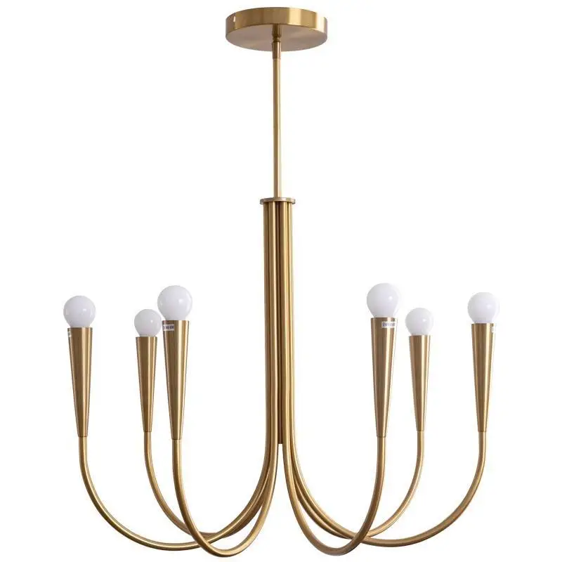

Italian minimalist atmosphere living room chandelier, medieval light luxury French retro chandelier
