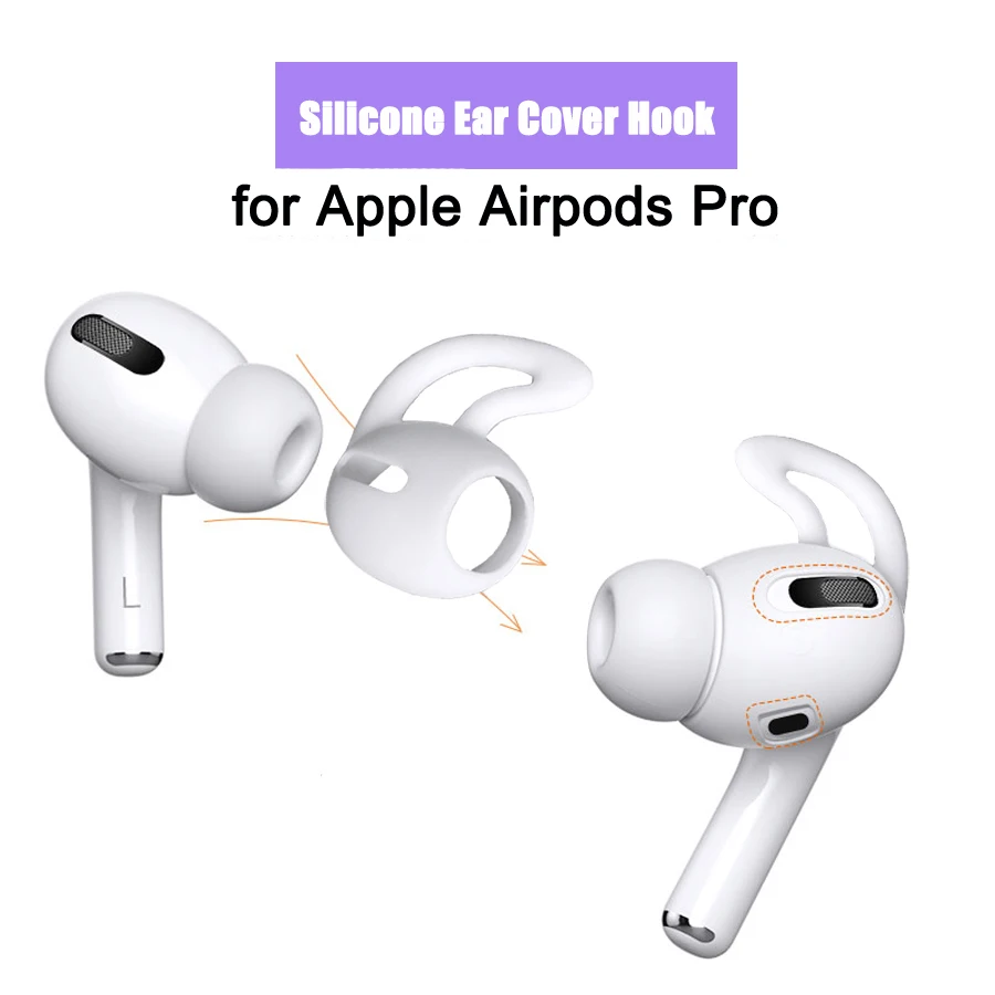 1 زوج سيليكون سماعات الأذن الحال بالنسبة Airpods برو المضادة للانزلاق لينة Eartip الأذن هوك غطاء تغليف ل Airpods برو 3 سماعة Eartip