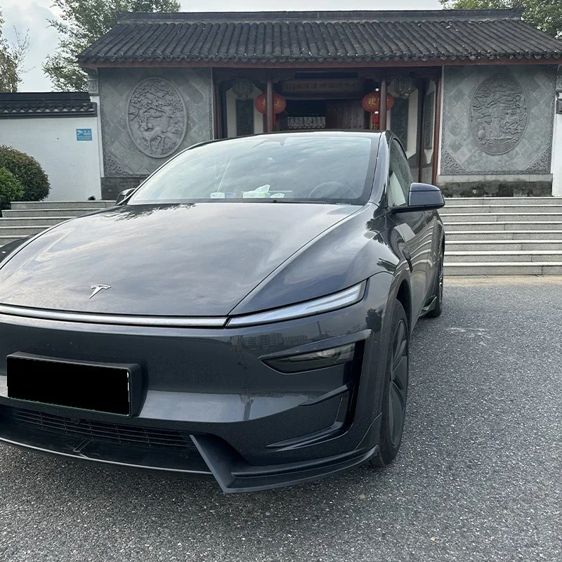 

Для Tesla 2025, новая модель Y Juniper, углеродное волокно, яркий черный ветровой дефлектор, передний бампер, ветровой дефлектор, воздушное лезвие