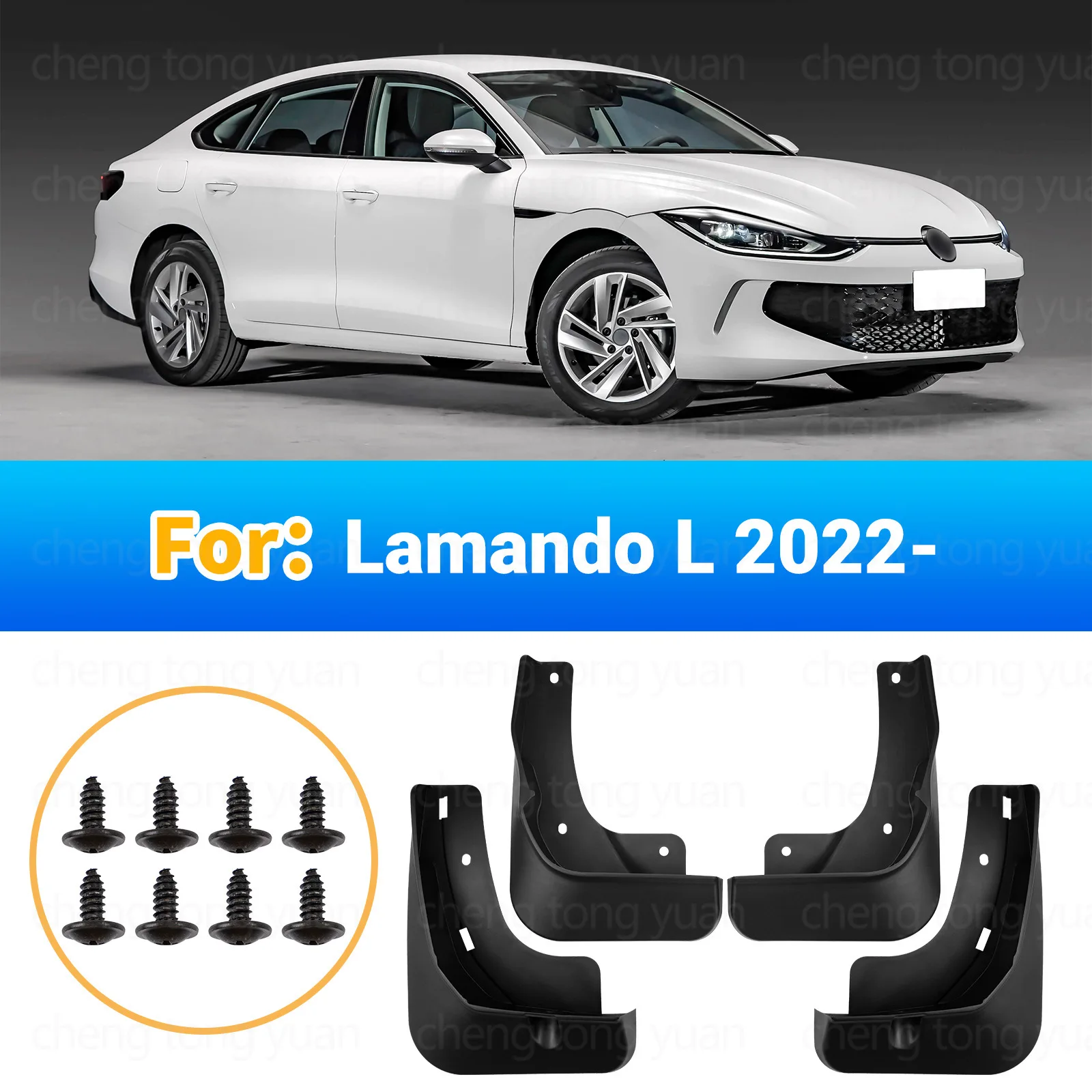 Mudguards FOR VW Volkswagen Lamando L 2022-2026 Fender Mudguard Vehicle Exterior Decor ABS Material Protective Car Accessories