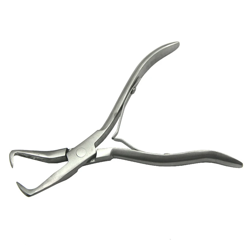 1 PC 5.5 inch Silver Stainless Steel Clamp Hair Extension Plier with Two Hook Keratin Hair Extensions Removal Tools