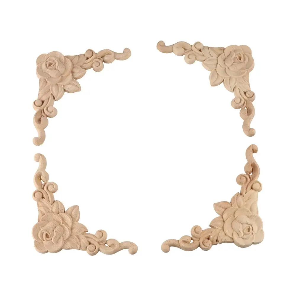 

Decorative Wood Figurines Home Decor Mouldings Decal Wooden Applique Corner Applique Furniture Applique Wooden Decoration